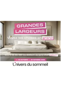 Prospectus L'univers du sommeil CHALON SUR SAONE : Chez UNIVERS DU SOMMEIL, c’est le moment de profiter de notre offre GRANDE LARGEUR