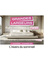 Prospectus L'univers du sommeil : Chez UNIVERS DU SOMMEIL, c’est le moment de profiter de notre offre GRANDE LARGEUR