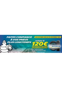 Prospectus Siligom NARBONNE : JUSQU’A 120€ REMBOURSÉS POUR L’ACHAT DE PNEUS MICHELIN