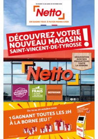 Prospectus Netto Frontignan : 1 GAG NANT TOUTES LES 2 H À LA BORNE JEU !