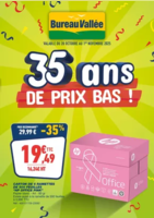 35 ans DE PRIX BAS ! - Bureau Vallée