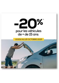 Prospectus Midas Wattrelos : Jusqu’au 25 octobre, profitez de -20%* sur les pièces et les forfaits pour les véhicules de + de 15 