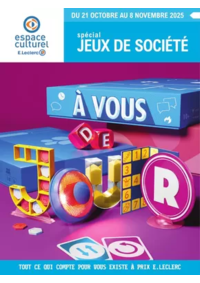 Prospectus Espace culturel E.Leclerc SAUMUR : E.Leclerc Espace Culturel GUIDE LUDO & JEUX DE SOCIETE