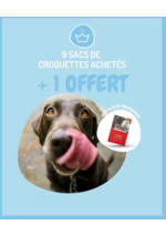 Prospectus Médor & Compagnie : 9 sacs de croquettes achetés + 1 sac OFFERT