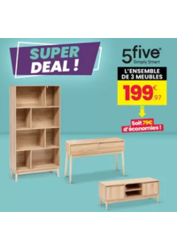 Prospectus Stokomani Seynod : Arrivage exceptionnel de meubles 5five à seulement 199,99€ l'ensemble de 3 ! Économisez 79€ !