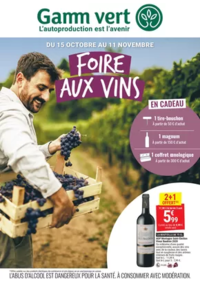 Prospectus Gamm vert TAVERS : FOIRE AUX VINS