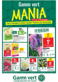 Prospectus Gamm vert CHATEAUNEUF SUR SARTHE : MANIA DES PROMOTIONS DANS TOUS LES RAYONS