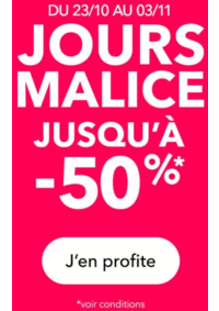 Prospectus Grain de Malice Villebon-sur-Yvette : Jours malice Jusq'à -50%
