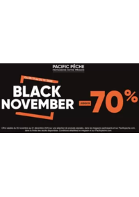 Prospectus Pacific Pêche CHATEAUROUX - POINÇONNET : Offre spéciale Black Friday sur tous les types de pêche