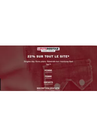 Prospectus Levi's Besançon : 22% SUR TOUT LE SITE