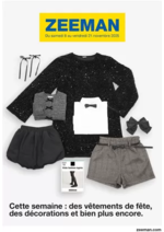 Prospectus Zeeman : Cette semaine : des vêtements de fête, des décorations et bien plus encore.