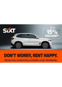 Prospectus Sixt LILLE/MARCQ EN BAROEUL - SIXT SAS : SAVE UP TO 15% ON PREMIUM & LUXURY CARS WHEN TRAVELING WITH SIXT!